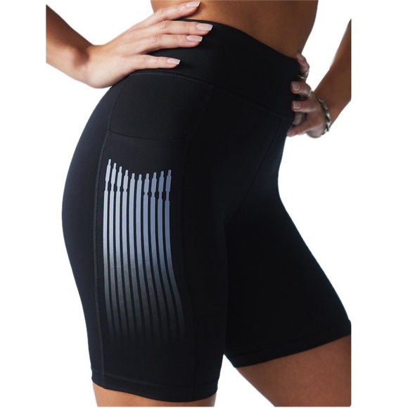 Savage X Fenty Pants - Savage X Fenty Sport Band It High Waist Bike Short Black Medium